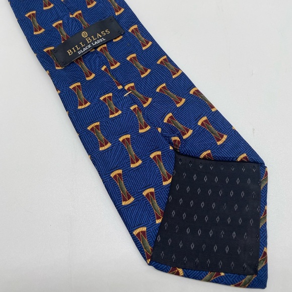 Bill Blass Black Label Blue Silk Imported Neck Tie - Picture 2 of 9